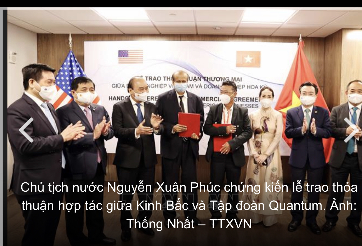 Tập đoàn Quantum của Mỹ ký kết đầu tư 30 tỉ USD vào Việt Nam